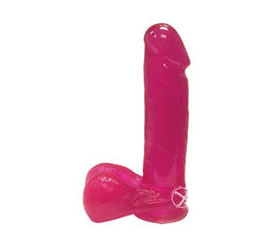 Jelly Royalle Dong With Suctino Cup 6 Inch Pink